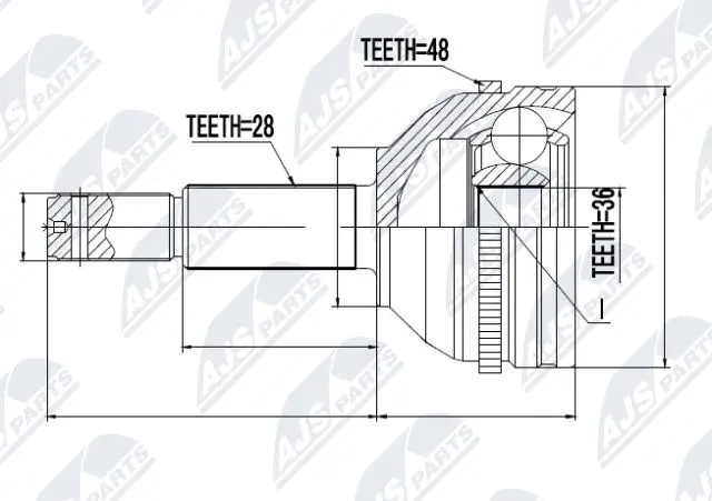 Joint Kit, drive shaft (NPZ-FR-035)