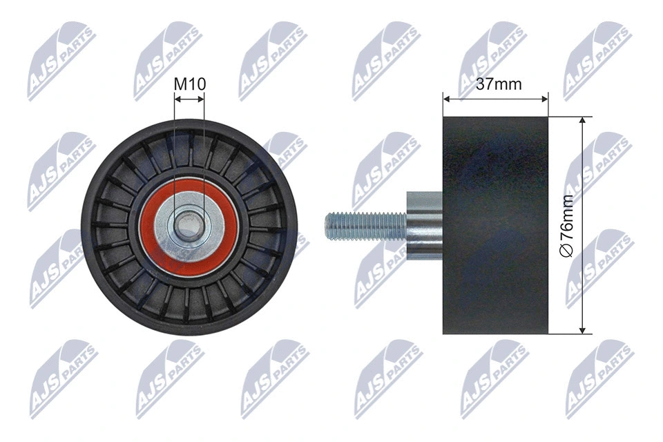 Tensioner Pulley, V-ribbed belt (RNK-FR-061)