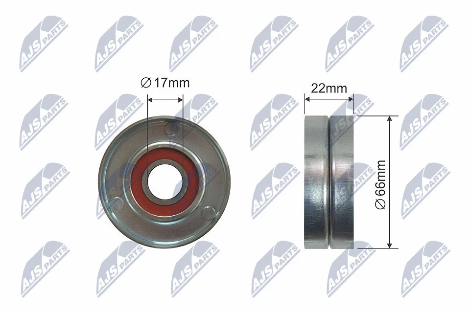Tensioner Pulley, V-ribbed belt (RNK-PL-012)