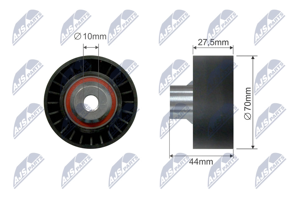 Deflection/Guide Pulley, V-ribbed belt (RNK-CT-065)