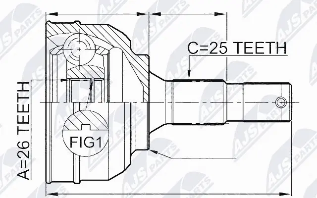 Joint Kit, drive shaft (NPZ-CT-020)
