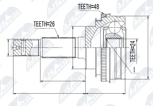 Joint Kit, drive shaft (NPZ-TY-001)