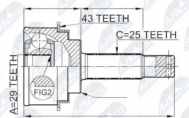 Joint Kit, drive shaft (NPZ-MS-059)