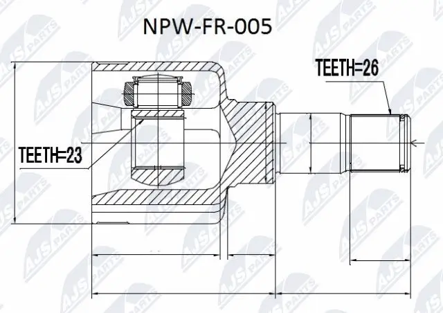 Joint Kit, drive shaft (NPW-FR-005)