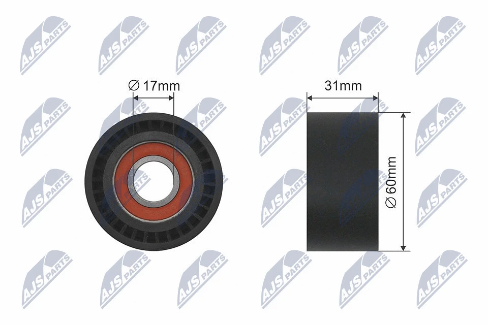 Deflection/Guide Pulley, V-ribbed belt (RNK-PL-014)