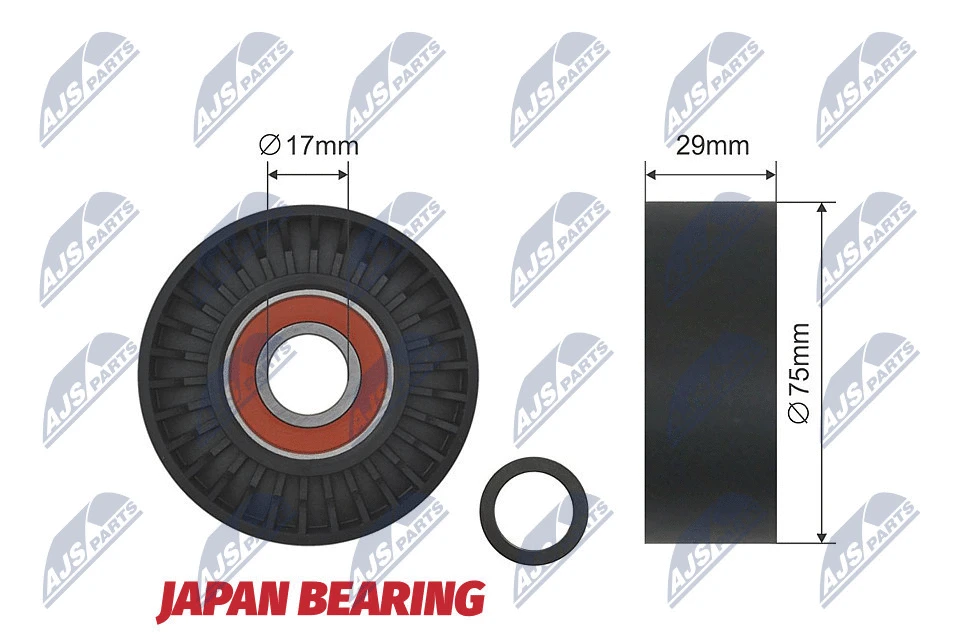 Deflection/Guide Pulley, V-ribbed belt (RNK-VW-019)