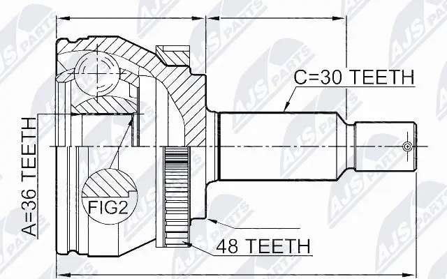 Joint Kit, drive shaft (NPZ-HY-546)