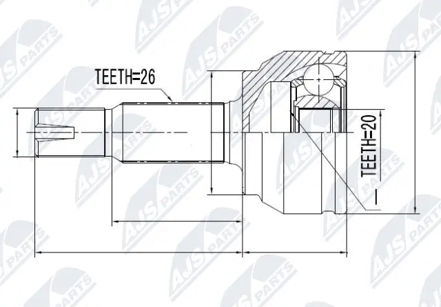 Joint Kit, drive shaft (NPZ-TY-087)