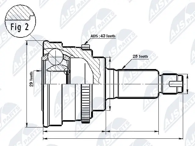 Joint Kit, drive shaft (NPZ-SU-024)