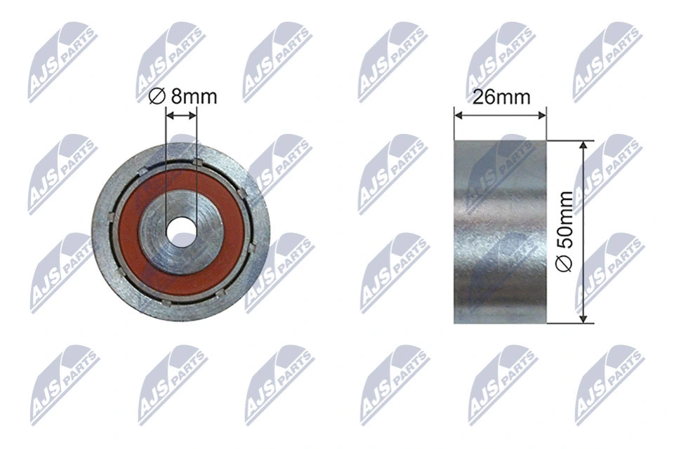 Tensioner Pulley, V-ribbed belt (RNK-CT-058)