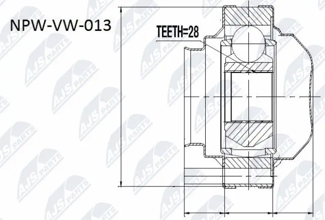 Joint Kit, drive shaft (NPW-VW-013)