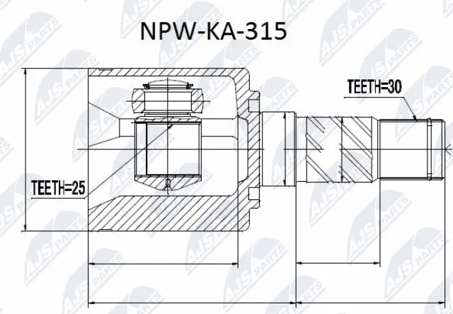 Joint Kit, drive shaft (NPW-KA-315)