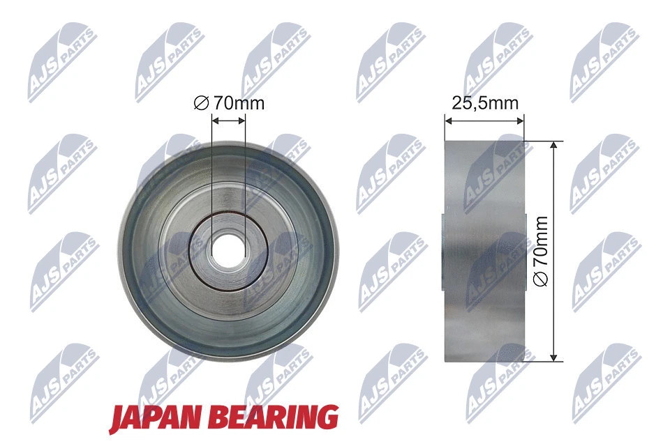 Tensioner Pulley, V-ribbed belt (RNK-CH-013)