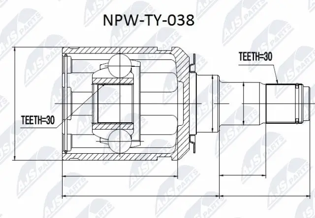 Joint Kit, drive shaft (NPW-TY-038)