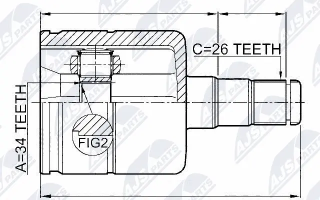 Joint Kit, drive shaft (NPW-VW-025)