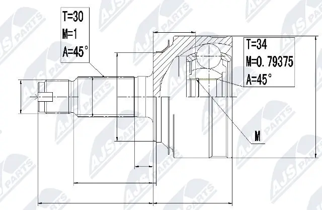 Joint Kit, drive shaft (NPZ-HD-061)