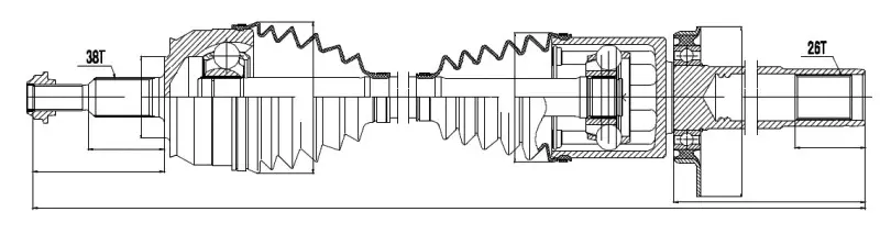 Drive Shaft (NPW-VW-035)