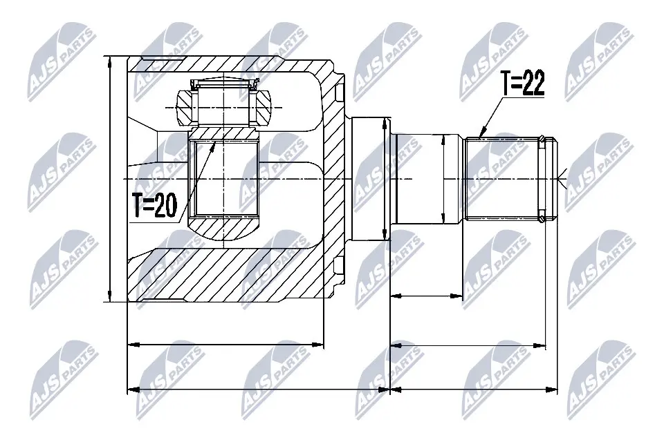 Joint Kit, drive shaft (NPW-KA-329)