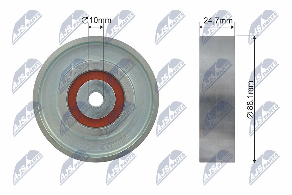 Deflection/Guide Pulley, V-ribbed belt (RNK-TY-031)