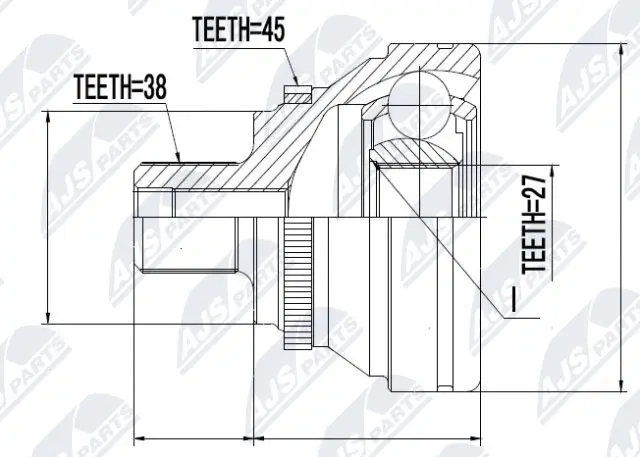 Joint Kit, drive shaft (NPZ-AU-016)