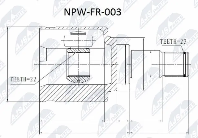 Joint Kit, drive shaft (NPW-FR-003)