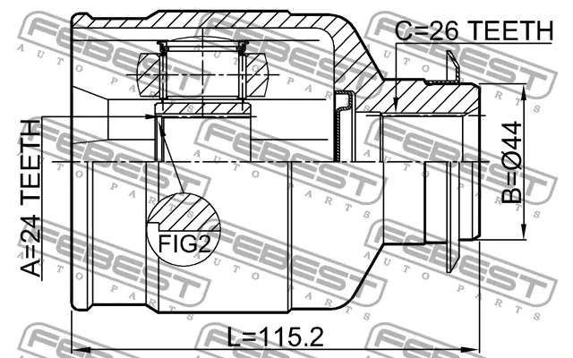Joint Kit, drive shaft (NPW-KA-337)