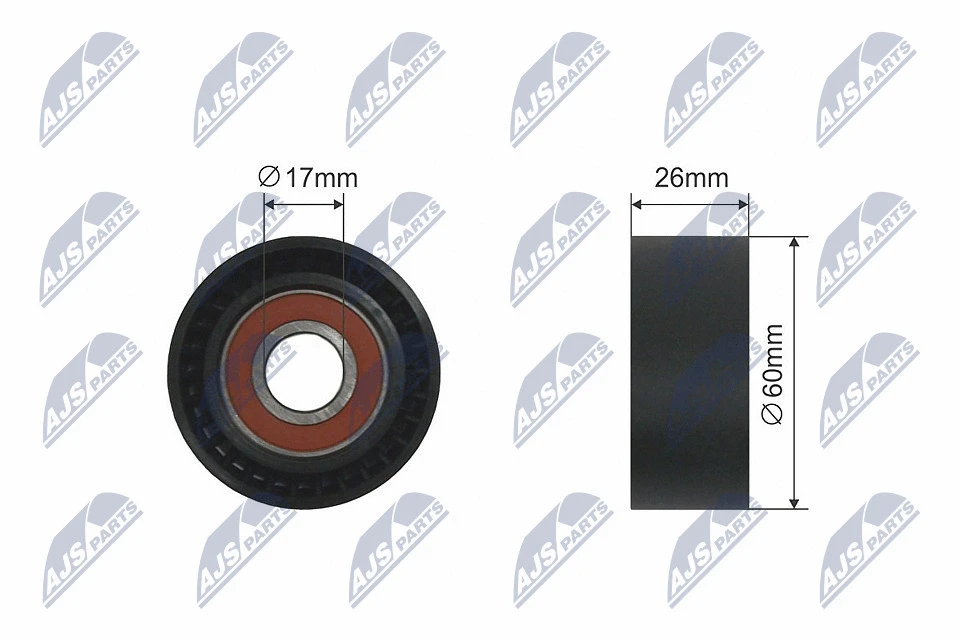 Tensioner Pulley, V-ribbed belt (RNK-CT-011)
