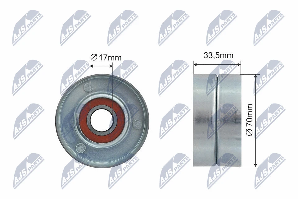 Tensioner Pulley, V-ribbed belt (RNK-AR-003)