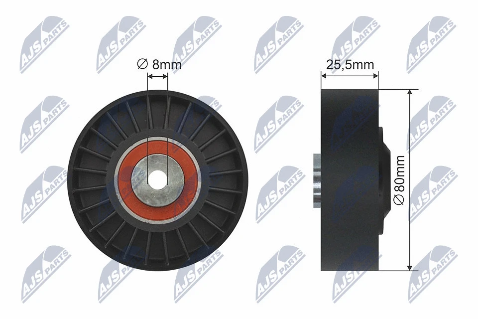 Deflection/Guide Pulley, V-ribbed belt (RNK-ME-003)