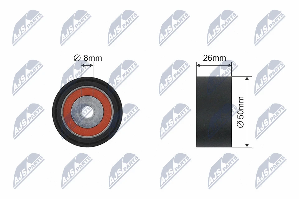 Deflection/Guide Pulley, V-ribbed belt (RNK-RE-015)