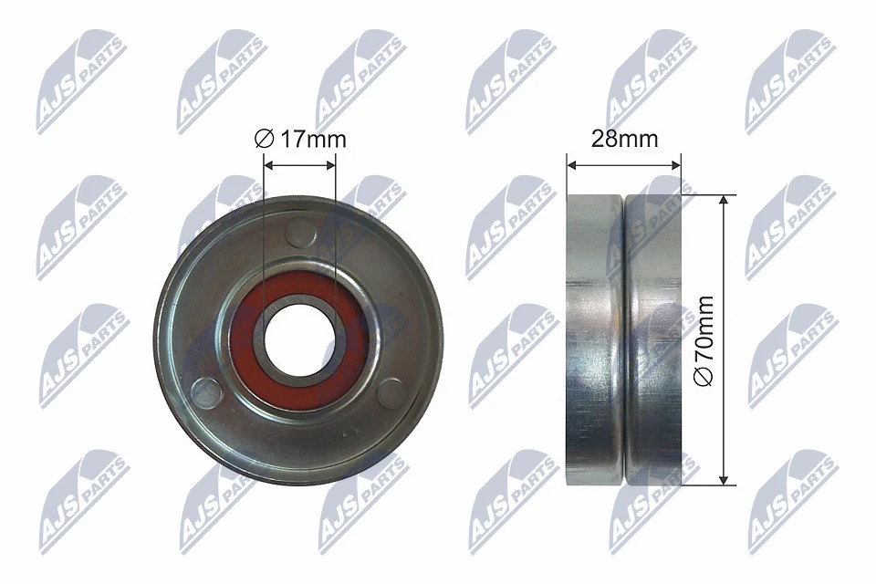Tensioner Pulley, V-ribbed belt (RNK-KA-004)