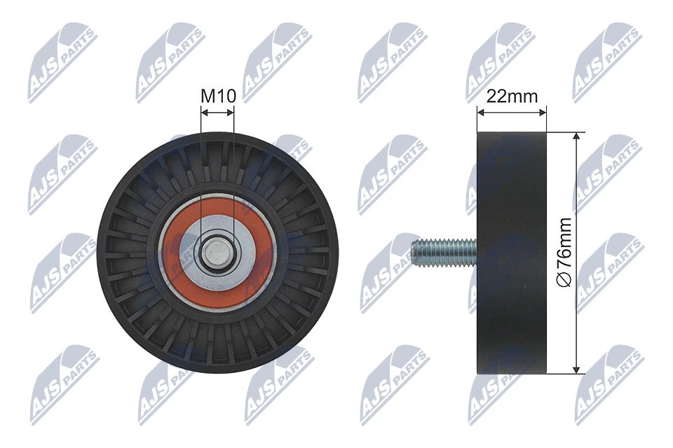 Deflection/Guide Pulley, V-ribbed belt (RNK-KA-005)