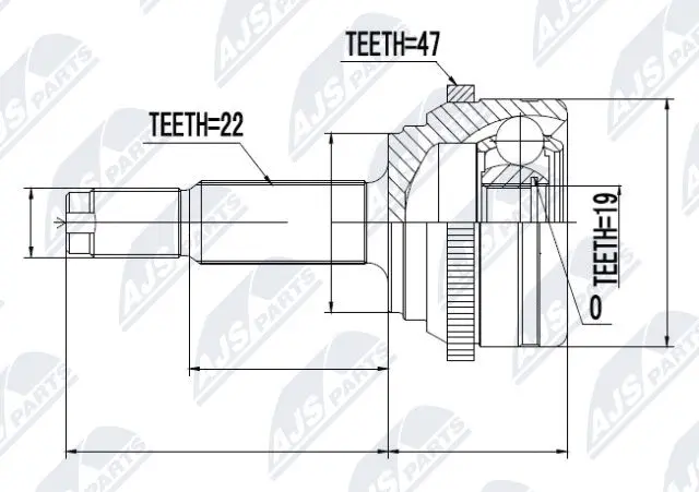 Joint Kit, drive shaft (NPZ-DW-018)