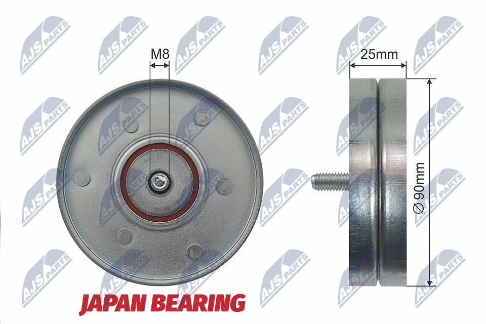 Deflection/Guide Pulley, V-ribbed belt (RNK-VW-021)