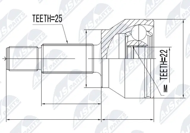 Joint Kit, drive shaft (NPZ-FR-025)