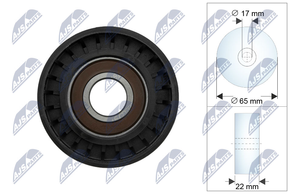 Tensioner Pulley, V-ribbed belt (RNK-ME-086)