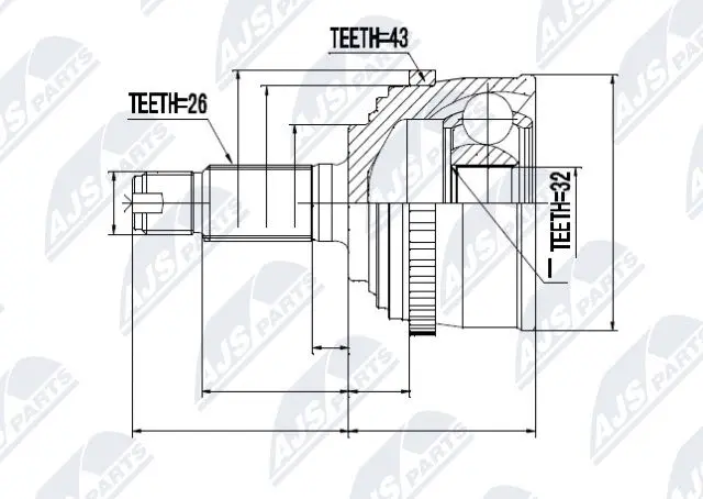 Joint Kit, drive shaft (NPZ-HD-038)