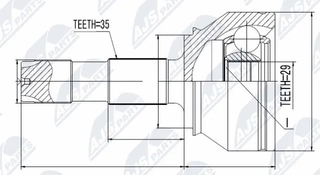 Joint Kit, drive shaft (NPZ-FT-055)
