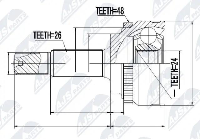 Joint Kit, drive shaft (NPZ-TY-088)