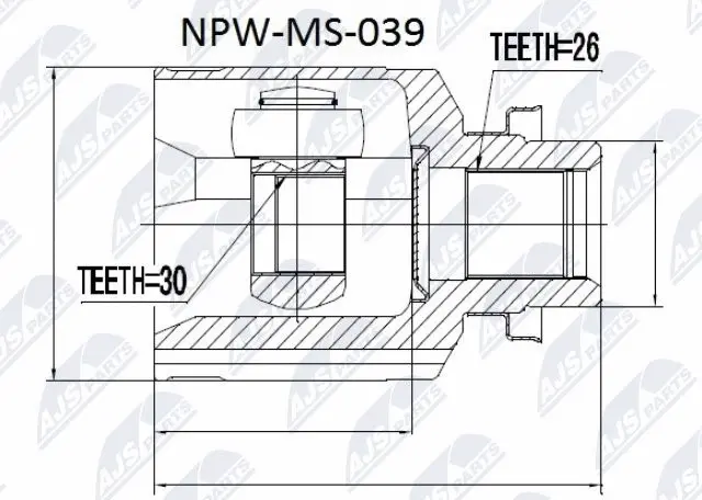 Joint Kit, drive shaft (NPW-MS-039)
