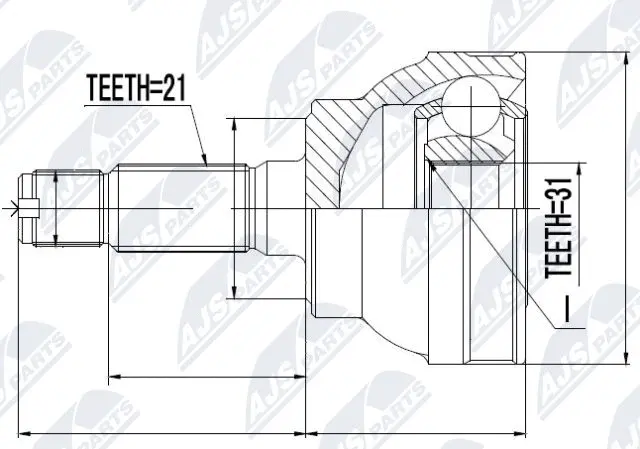 Joint Kit, drive shaft (NPZ-CT-017)