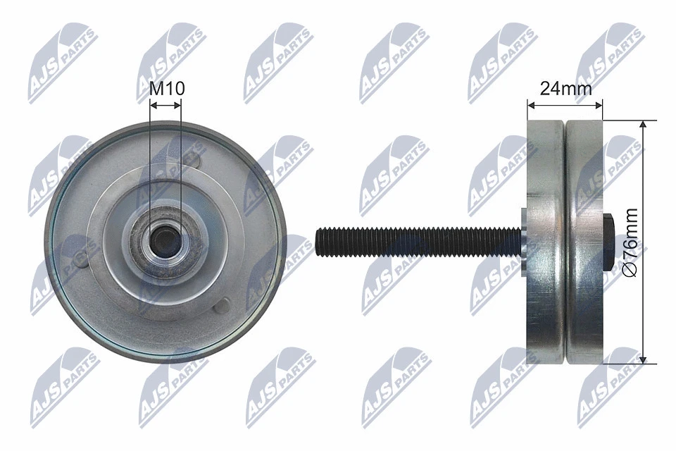 Deflection/Guide Pulley, V-ribbed belt (RNK-VW-009)