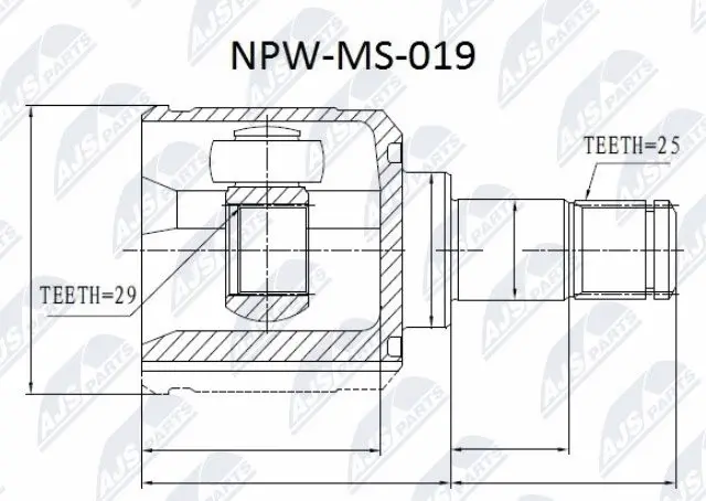 Joint Kit, drive shaft (NPW-MS-019)