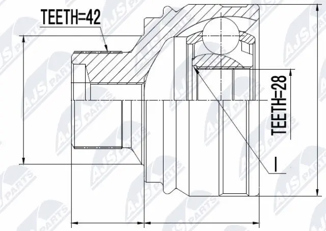 Joint Kit, drive shaft (NPZ-AU-054)
