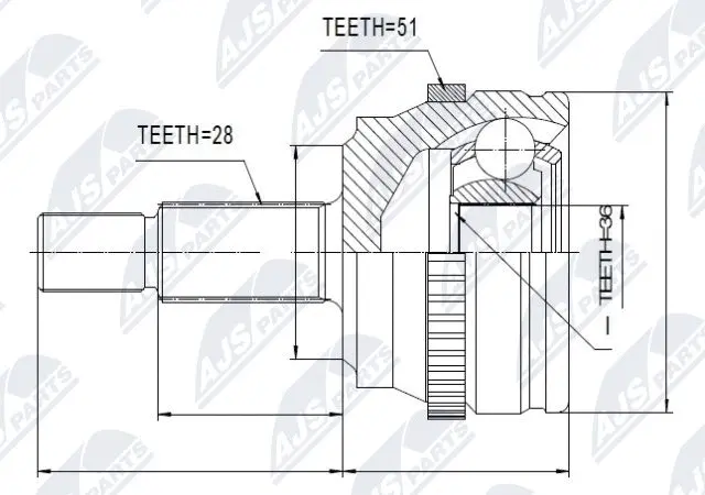 Joint Kit, drive shaft (NPZ-RE-013)