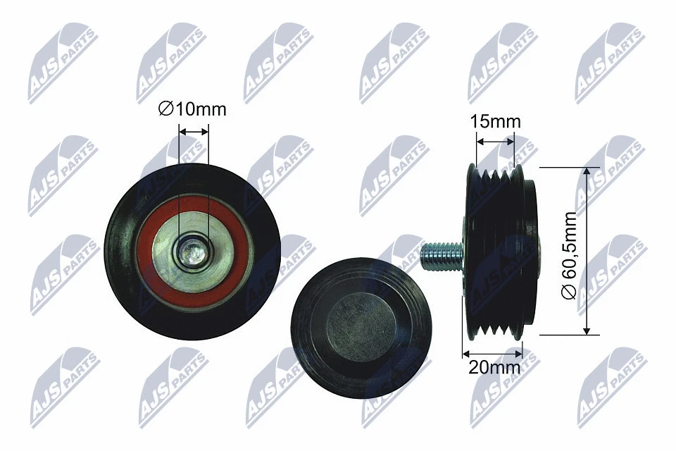 Tensioner Pulley, V-ribbed belt (RNK-AU-006)