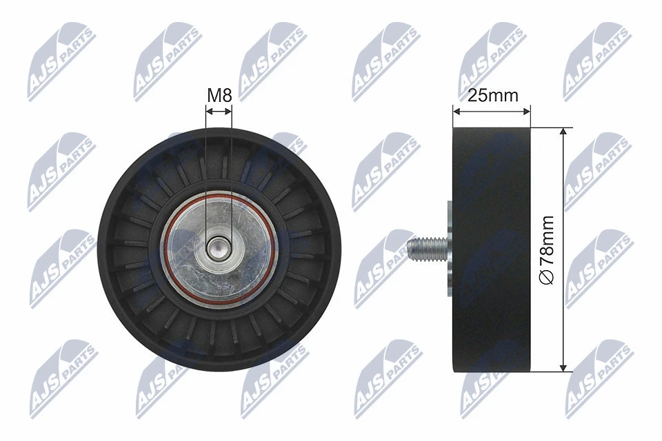 Deflection/Guide Pulley, V-ribbed belt (RNK-VW-016)
