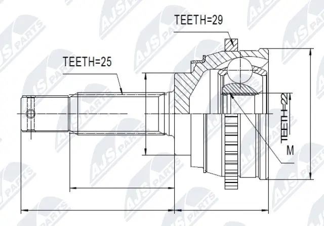 Joint Kit, drive shaft (NPZ-HY-541)