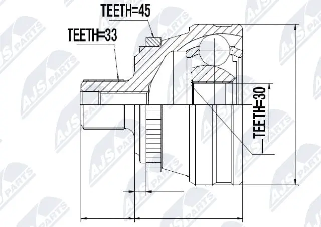 Joint Kit, drive shaft (NPZ-AU-021)