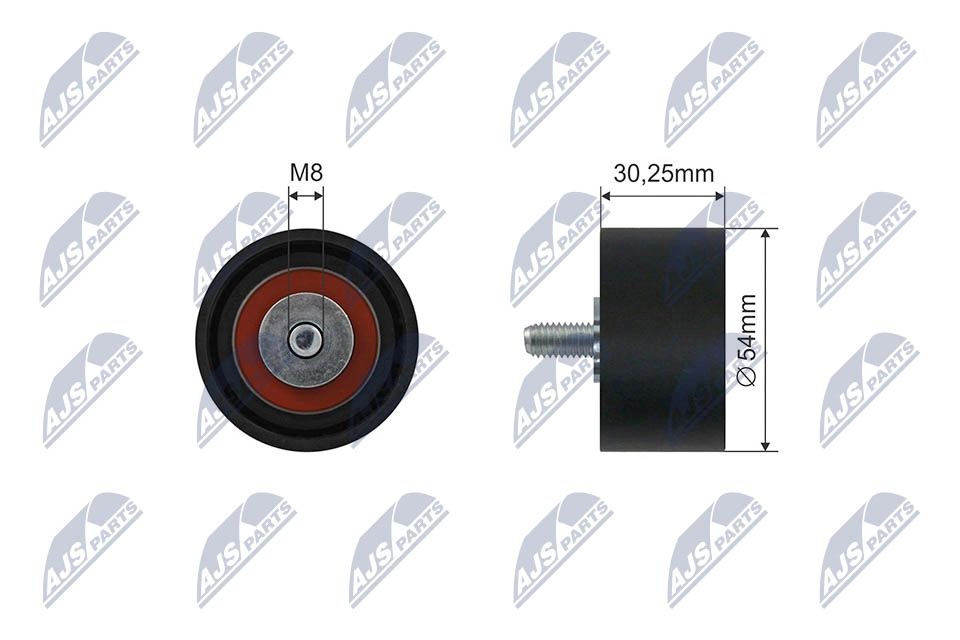 Deflection/Guide Pulley, V-ribbed belt (RNK-ME-075)